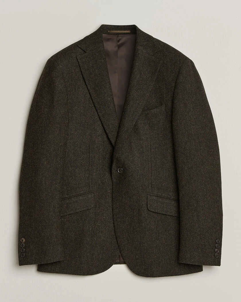 Walker Slater Edward Shetland Wool Donegal Blazer Brown – Brun
