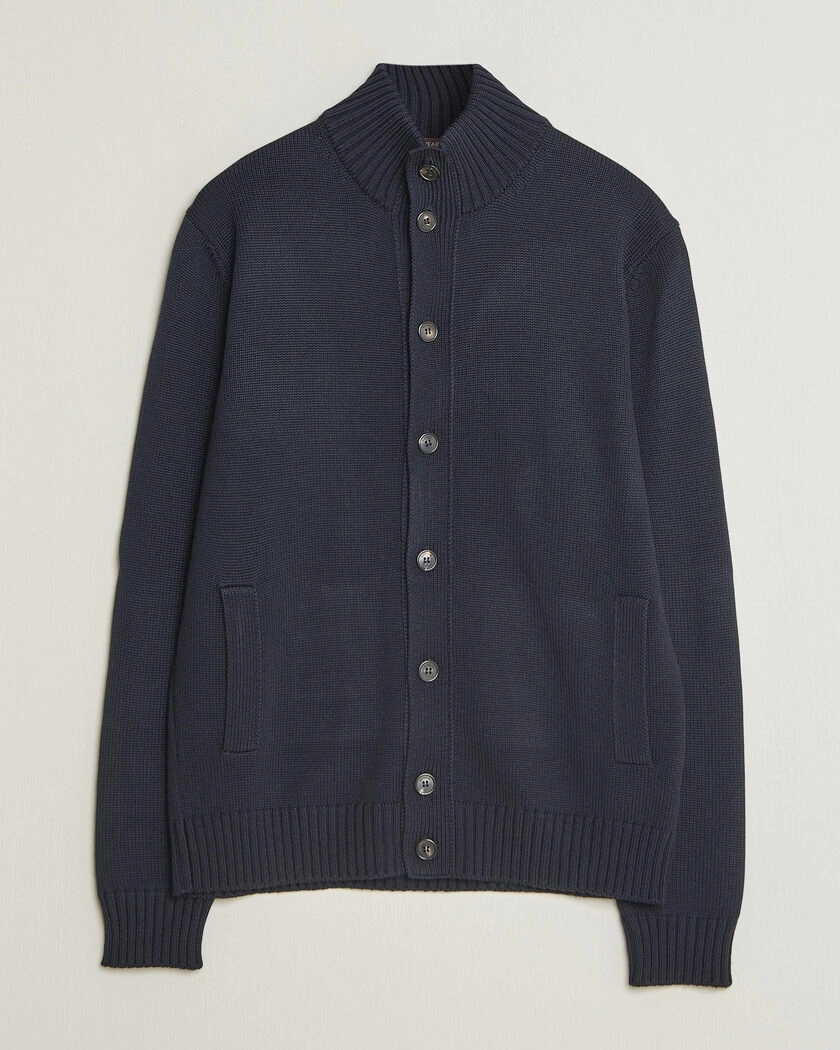 Zanone Virgin Merino Wool Chioto Navy – Blå