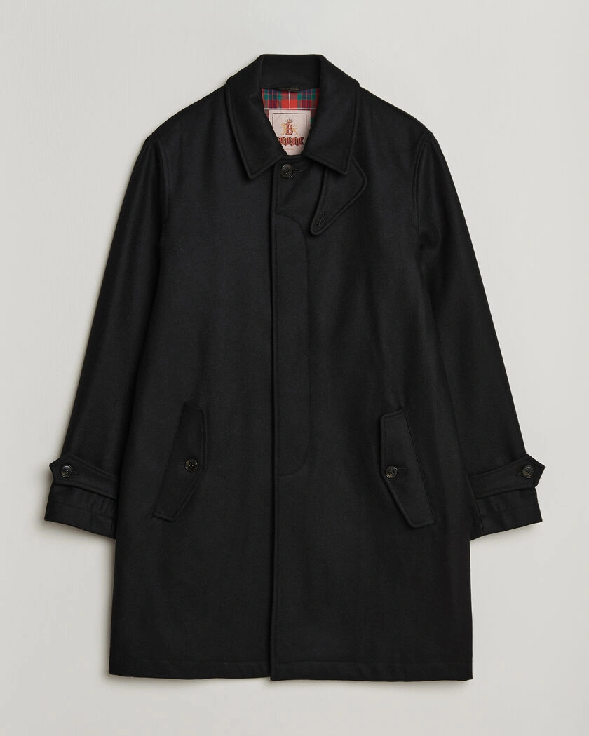 Baracuta G10 Melton Wool Coat Black – Svart