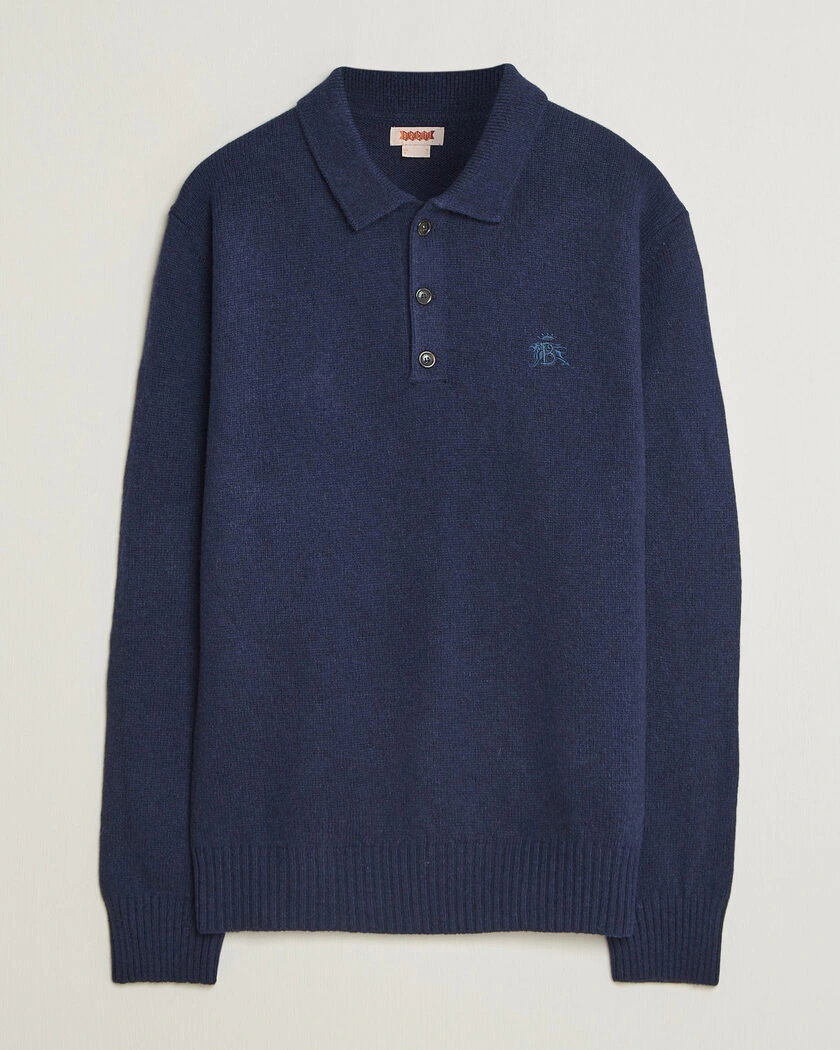 Baracuta Shetland Polo Navy – Blå