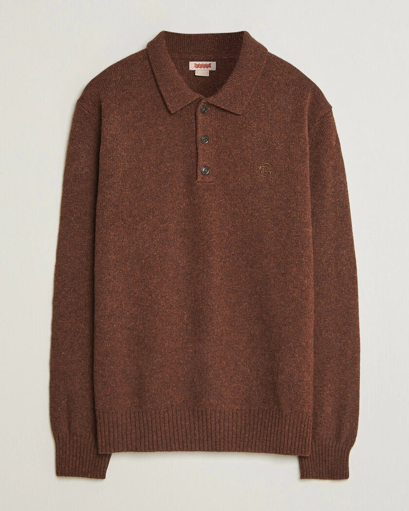 Baracuta Shetland Polo Slate Black – Brun
