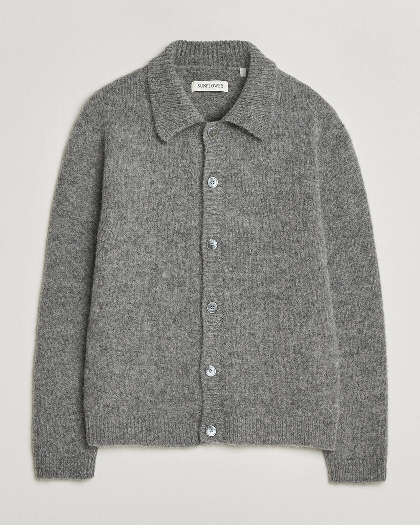 Sunflower Alpacka Cardigan Grey Melange – Grå
