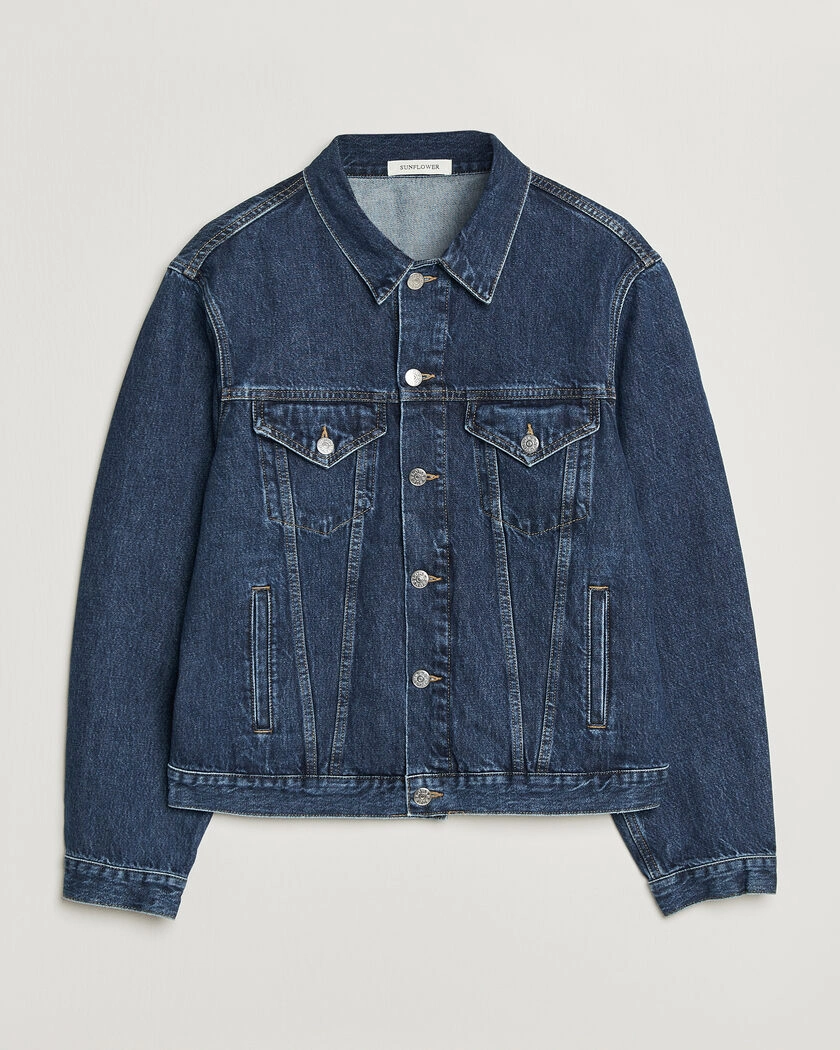 Sunflower Trucker Denim Jacket Blue Wash – Blå