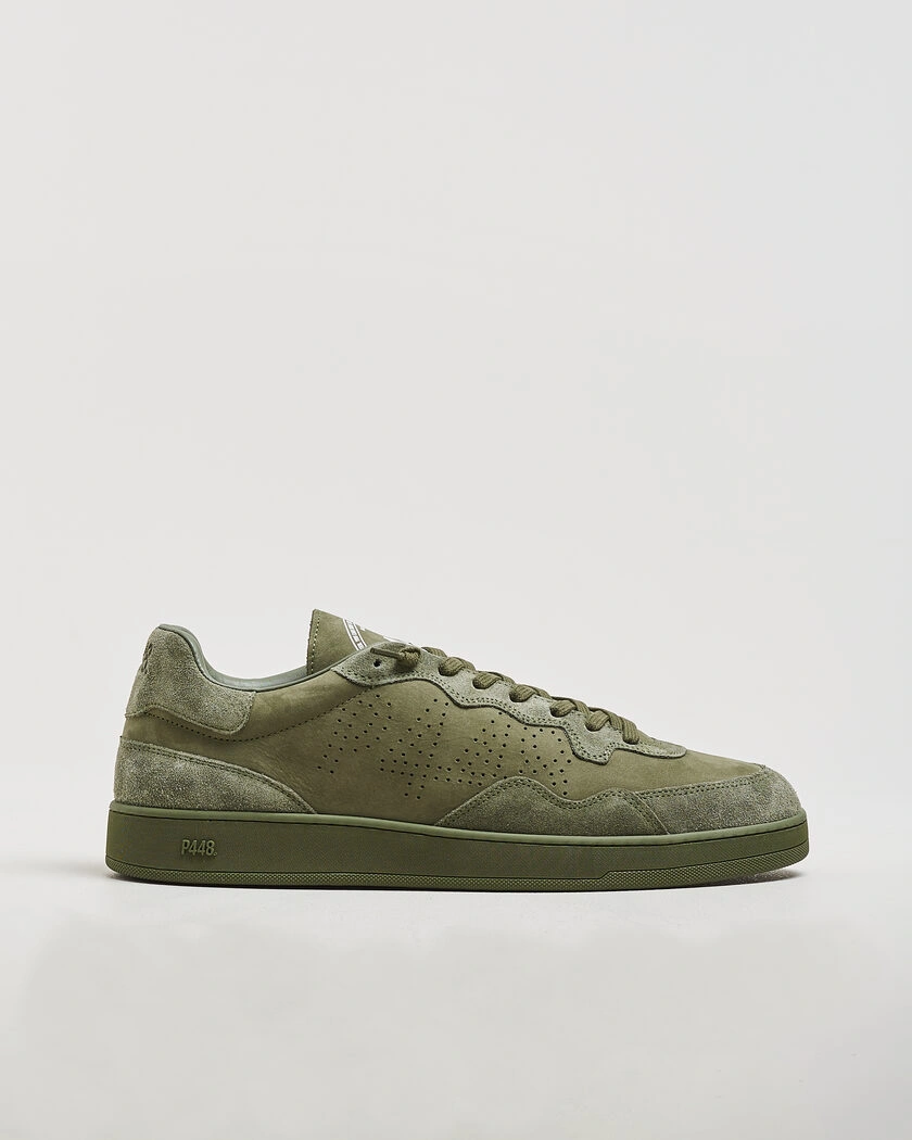 P448 Vert Leather Sneaker Army Green – Grön