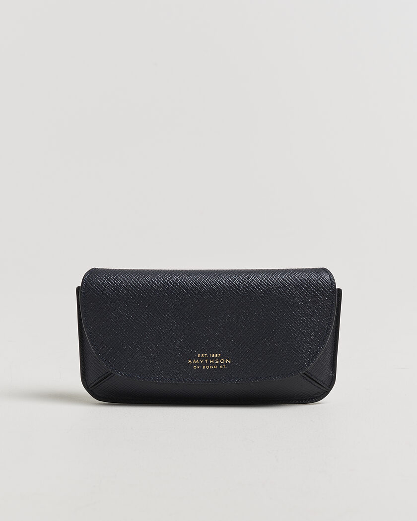 Smythson Panama Hard Sunglasses Case Navy – Blå