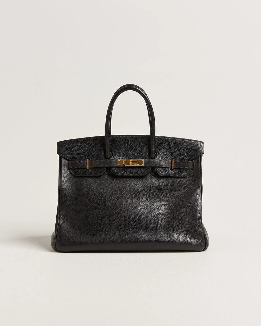 Hermès Pre-Owned Birkin 35 Retourné Ardennes Leather Black – Svart