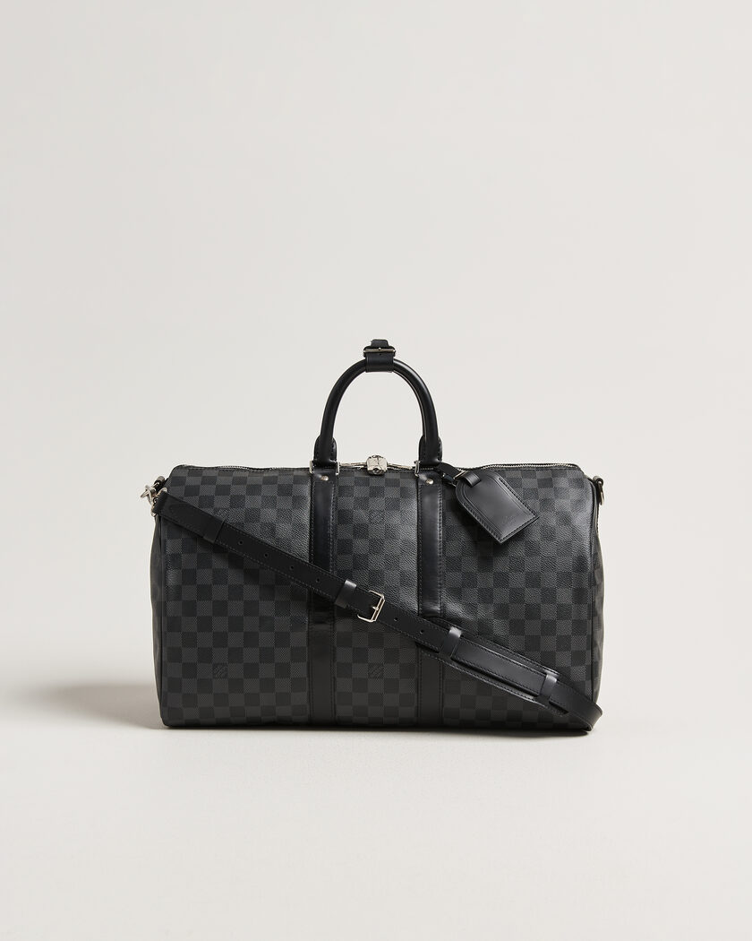 Louis Vuitton Pre-Owned Keepall 45 Bandouliére Damier graphite – Grå