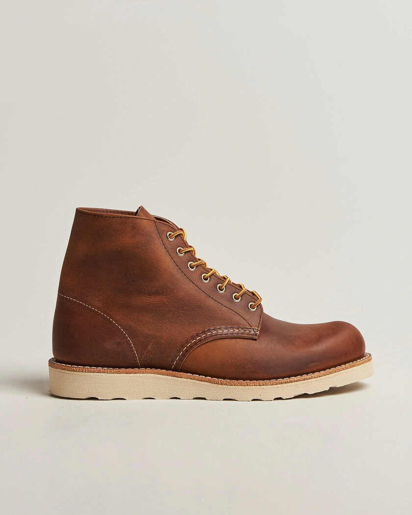Red Wing Shoes Round Toe Boot Copper Rough/Though Leather – Brun