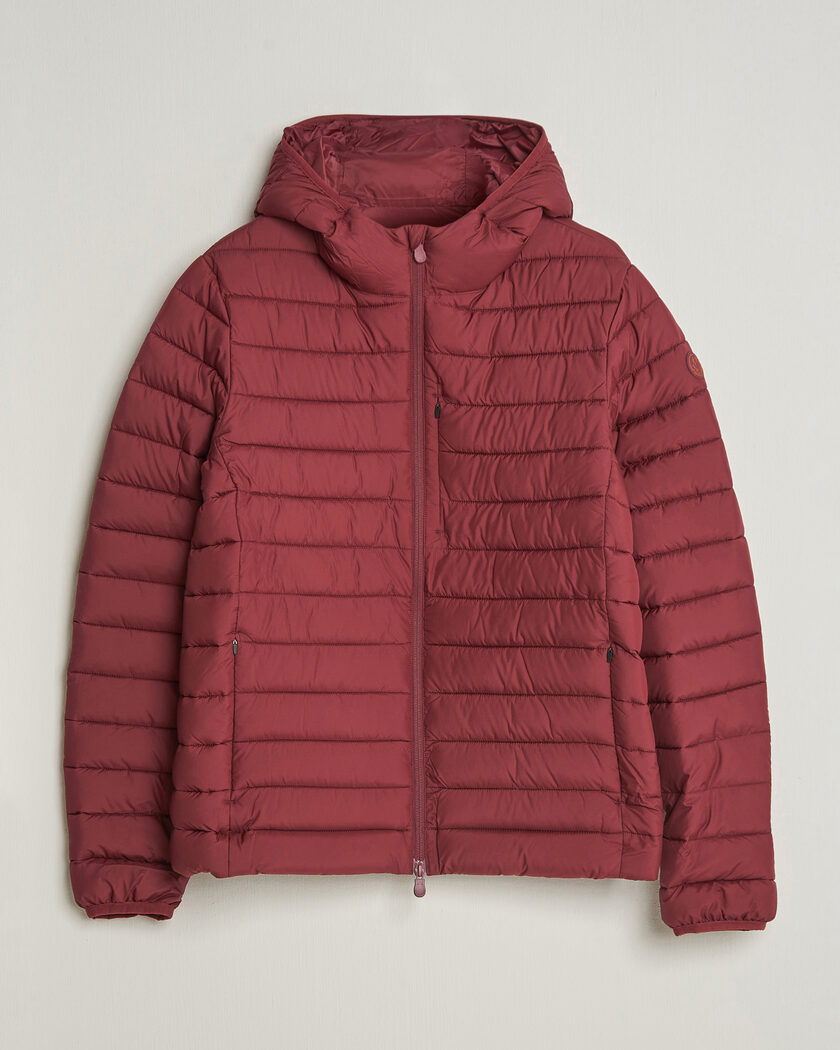 Save The Duck Juncus Matt Lightweight Hood Jacket Wine Red – Röd