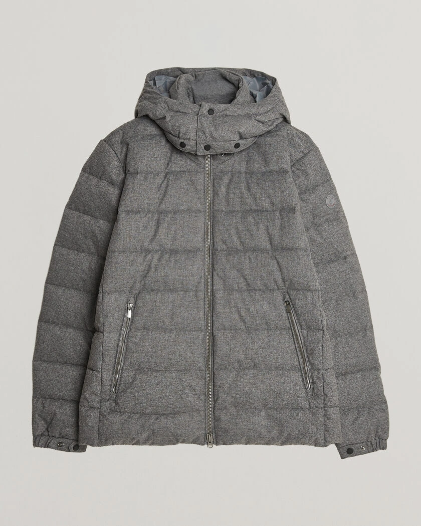 Save The Duck Constantin Padded Flannel Jacket Mid Grey Melange – Grå