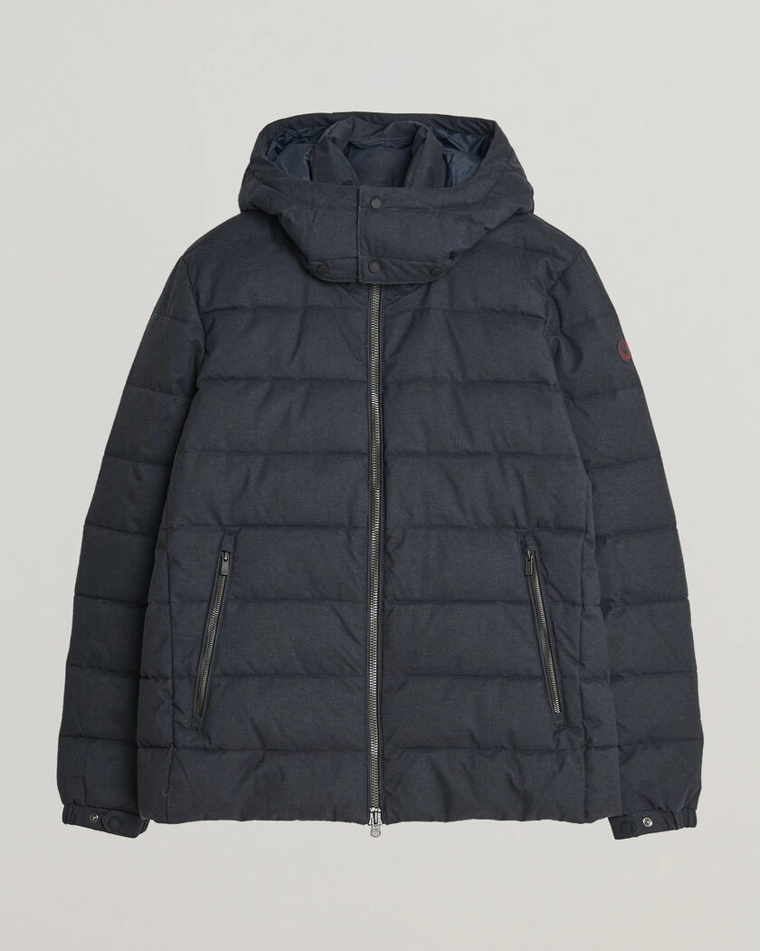 Save The Duck Constantin Padded Flannel Jacket Navy Blue Melange – Blå