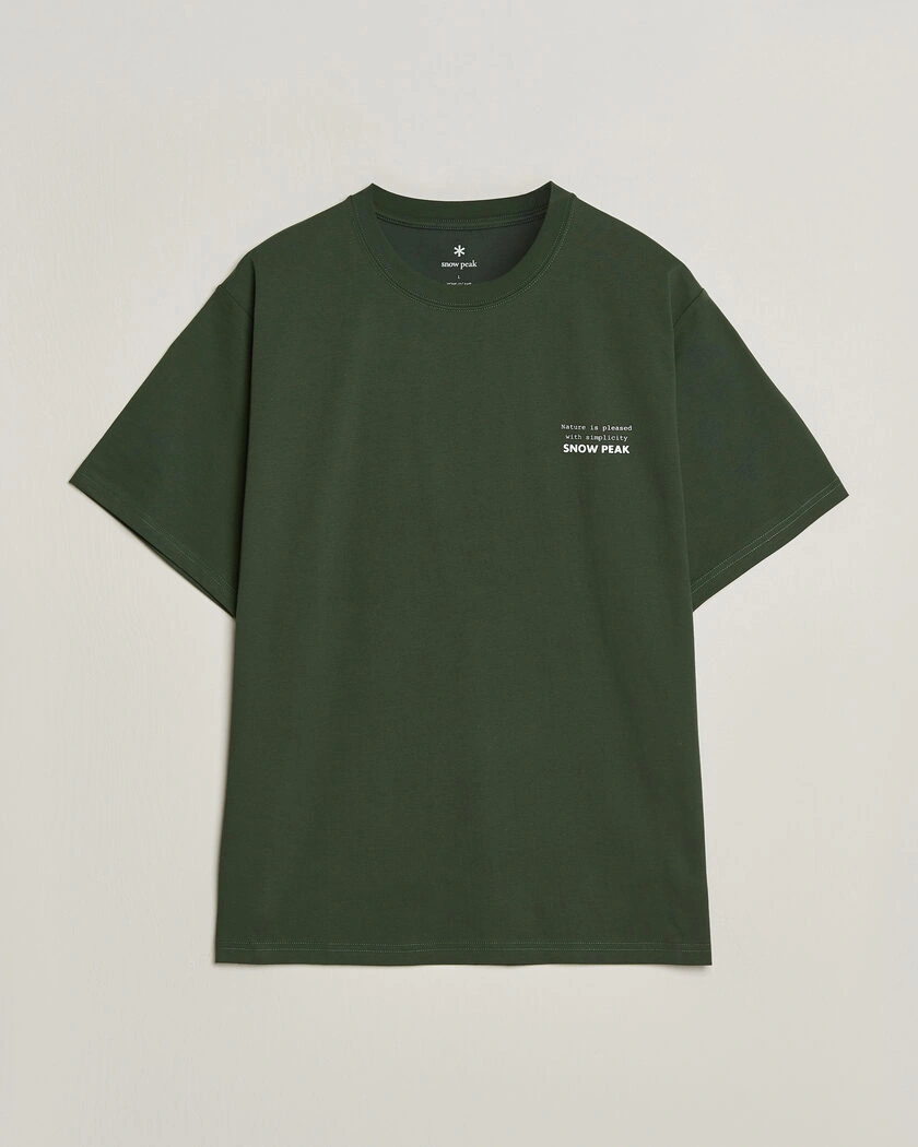 Snow Peak Elemental Balance T-Shirt Dark Green – Grön