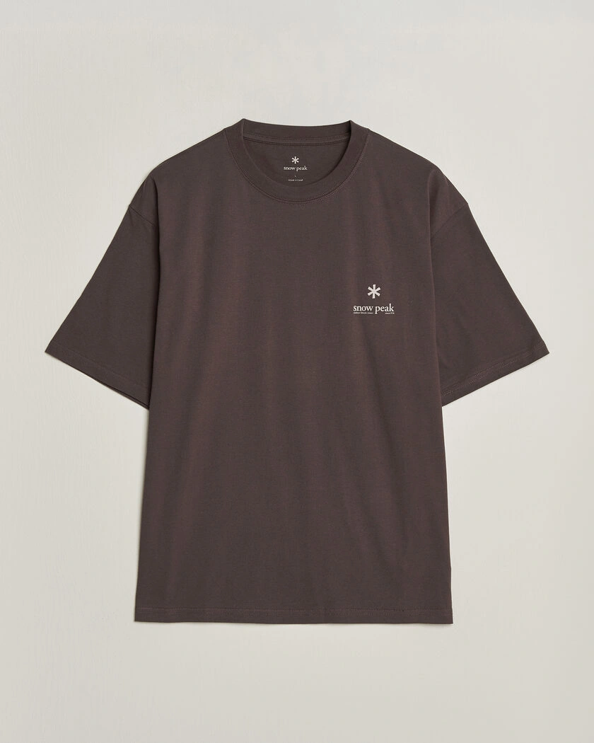  Snow Peak Soft Cotton Relaxed Logo T-Shirt Brown – Brun