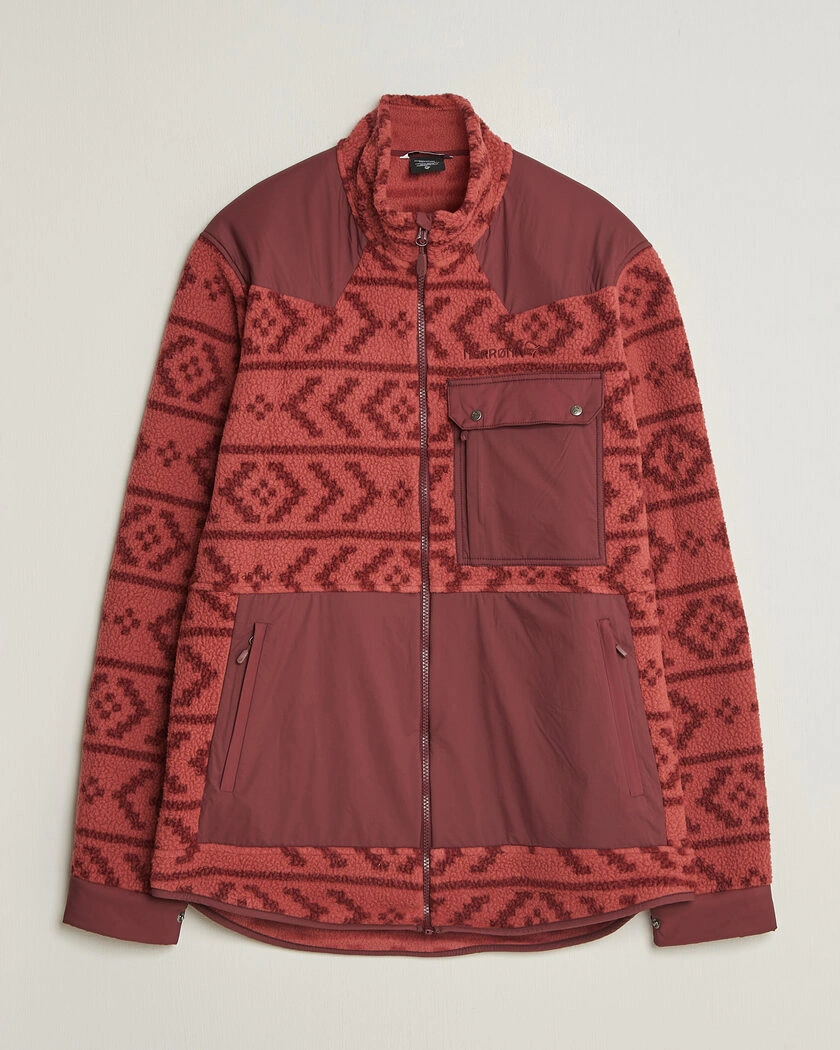 Norrøna Tamok Warm3 Fleece Jacket Cowhide – Röd