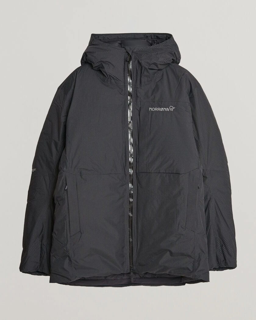 Norrøna Trollveggen dri2 Down 800 Zip Hood Caviar Black – Svart