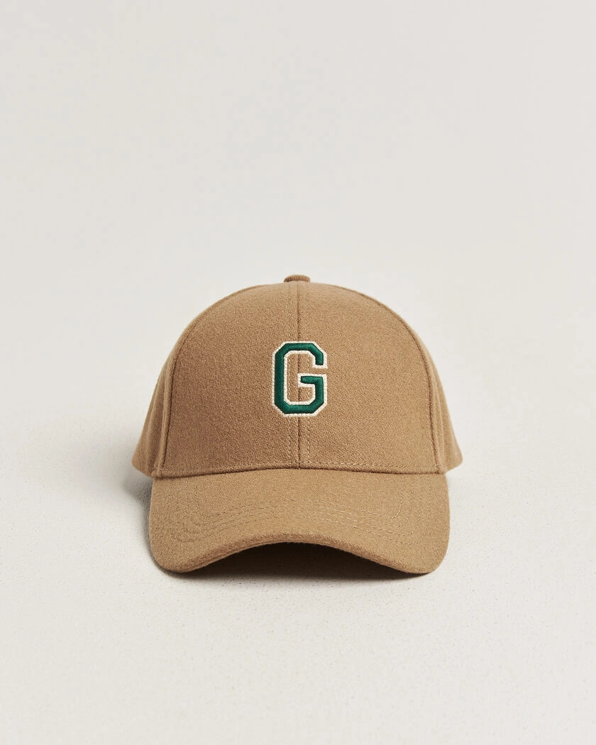  Gant G Badge Wool Melton Cap Autumn Yellow – Brun