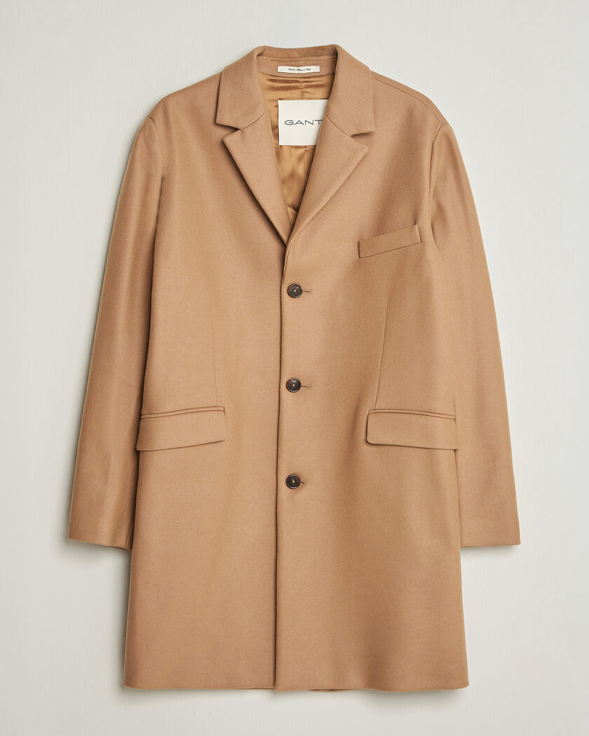 Gant Classic Wool/Cashmere Coat Light Taupe – Beige
