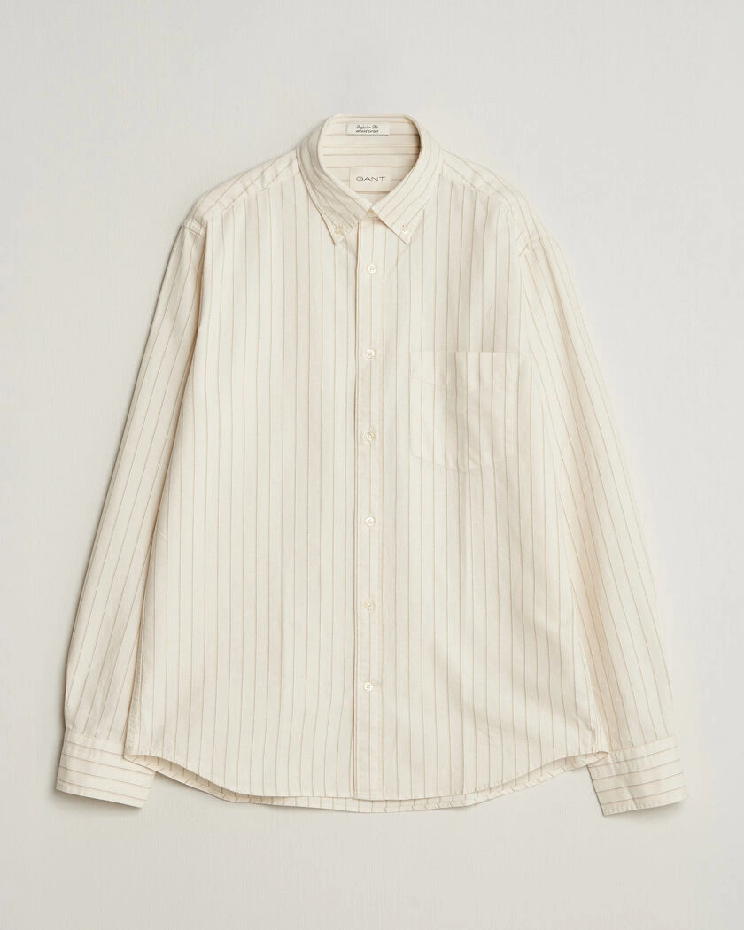 Gant Regular Fit Archive Oxford Striped Shirt Cream – Vit