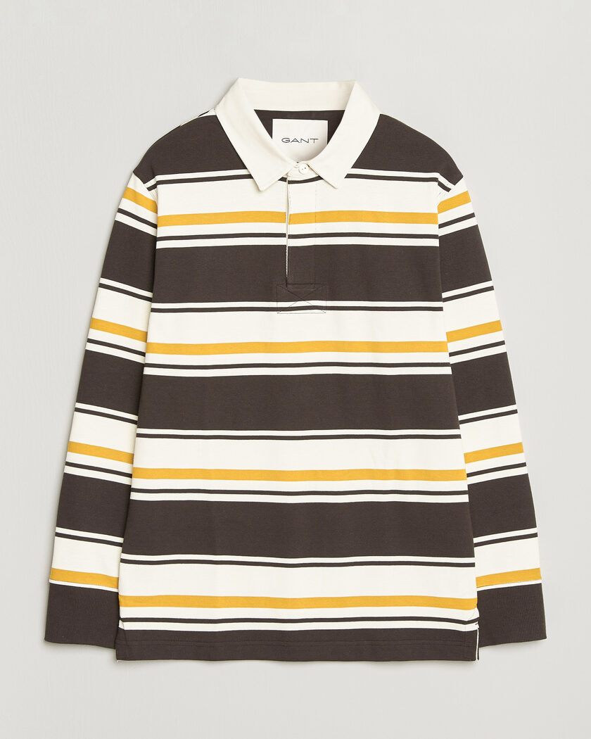 Gant Striped Heavy Rugger Charred Wood Brown – Flerfärgad