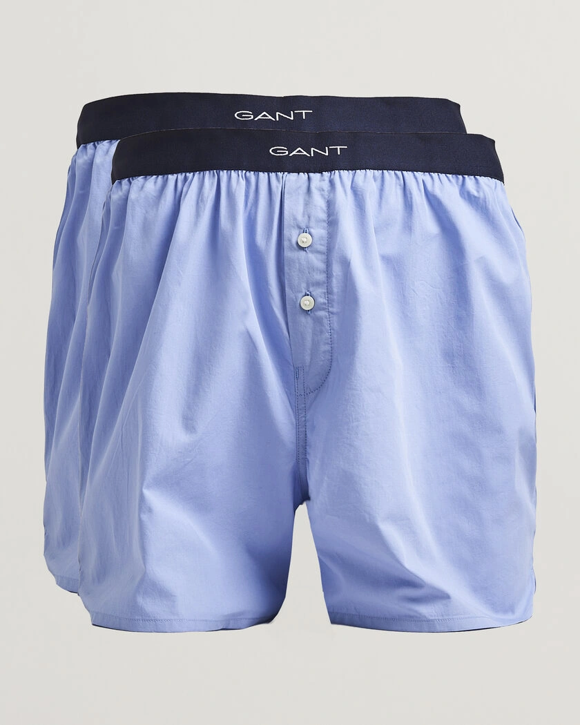Gant 2-Pack Woven Boxer Shorts Light Blue – Blå