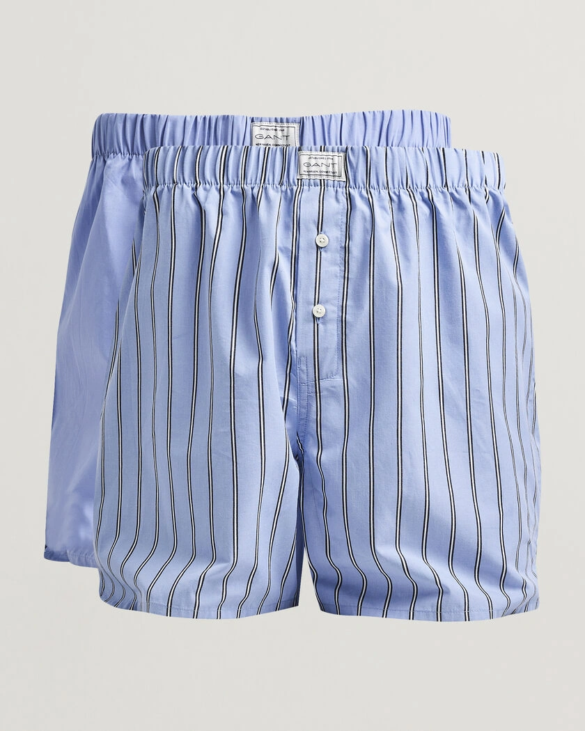 Gant 2-Pack Woven Boxer Shorts Light Blue – Blå