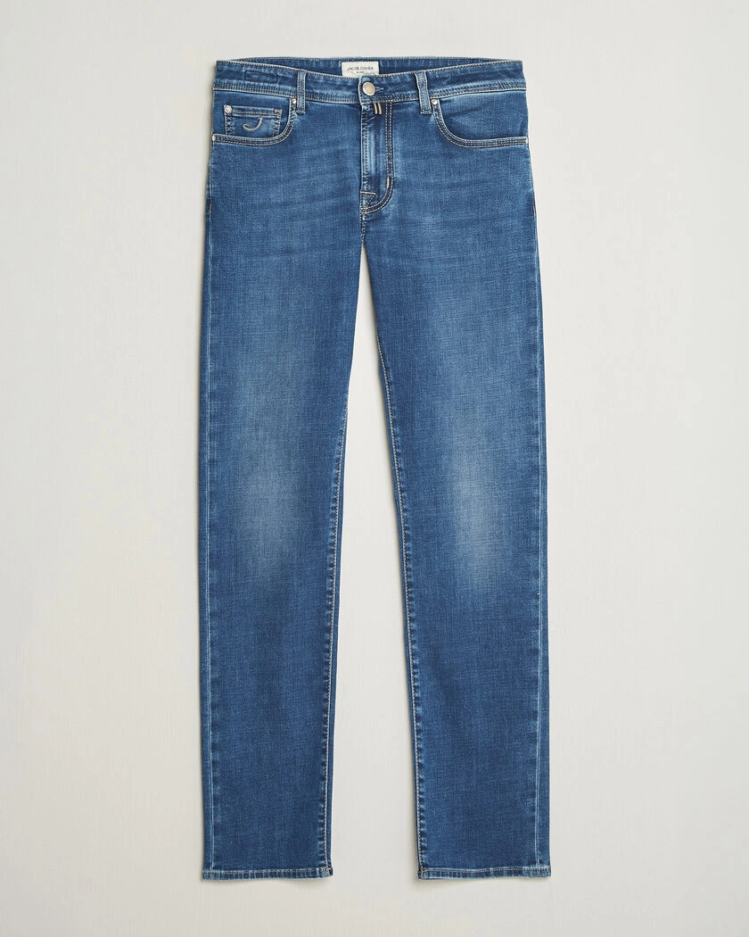 Jacob Cohën Bard Fast Slim Fit Stretch Jeans Mid Blue – Blå