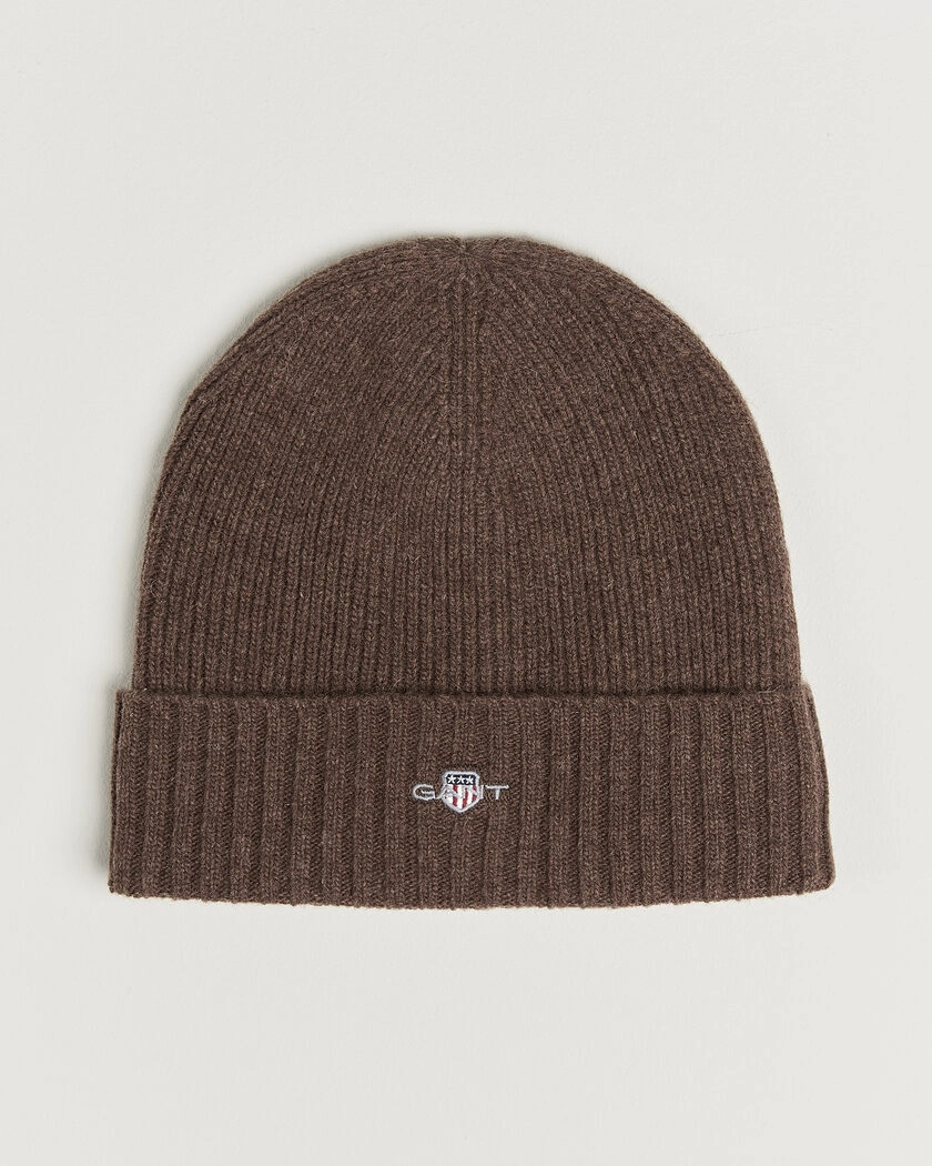 Gant Wool Beanie Shadow Brown – Brun