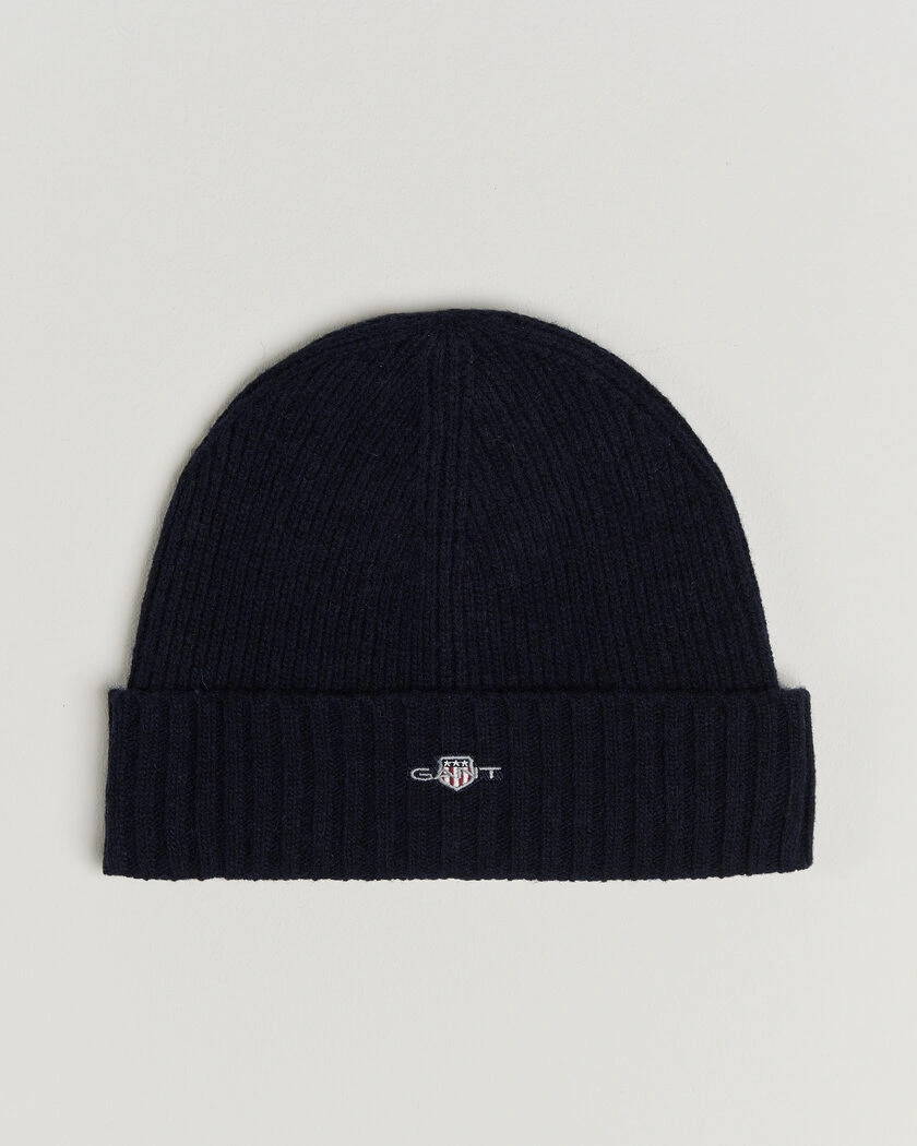Gant Wool Beanie Marine – Blå