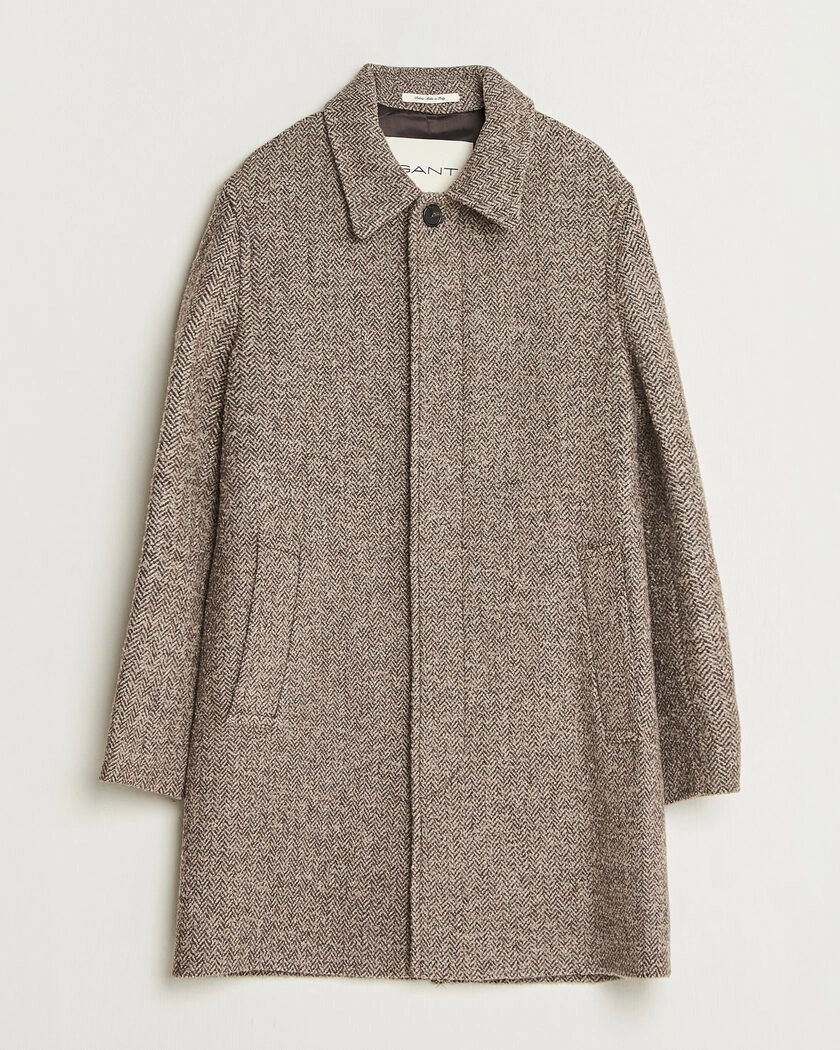 Gant Wool Car Coat Mist Taupe – Brun