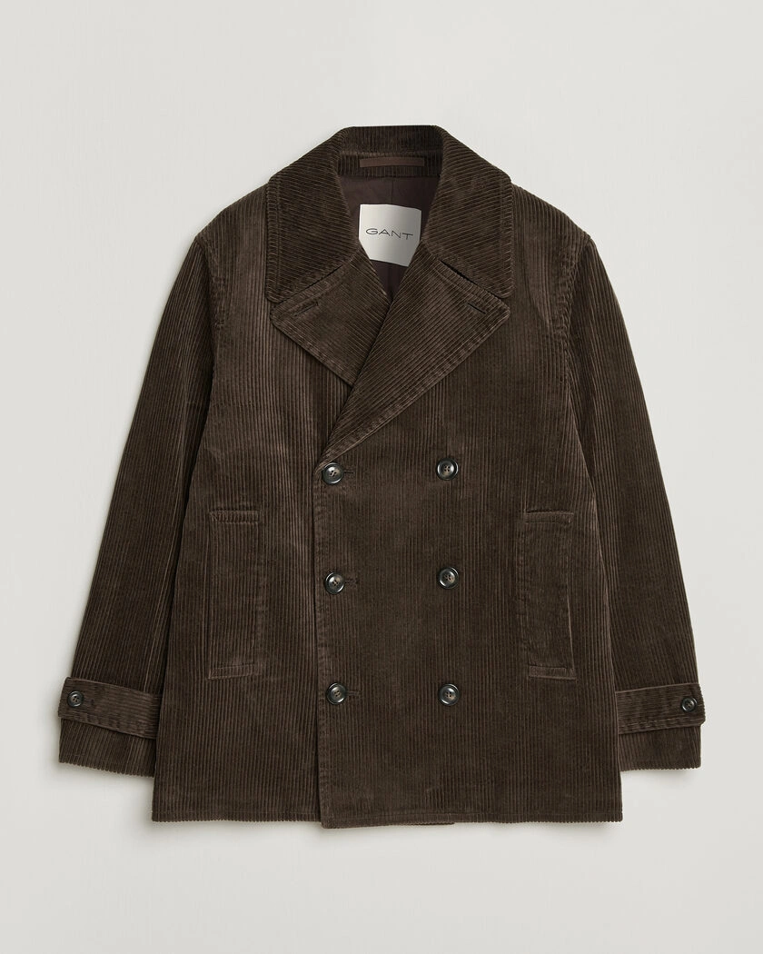 Gant Corduroy Peacoat Black Brown – Brun