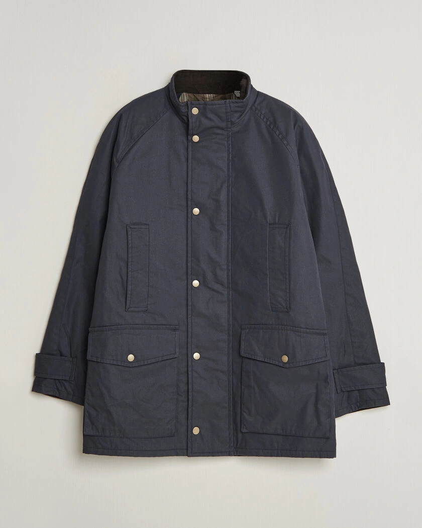 Gant Waxed Double Decker Jacket Evening Blue – Blå