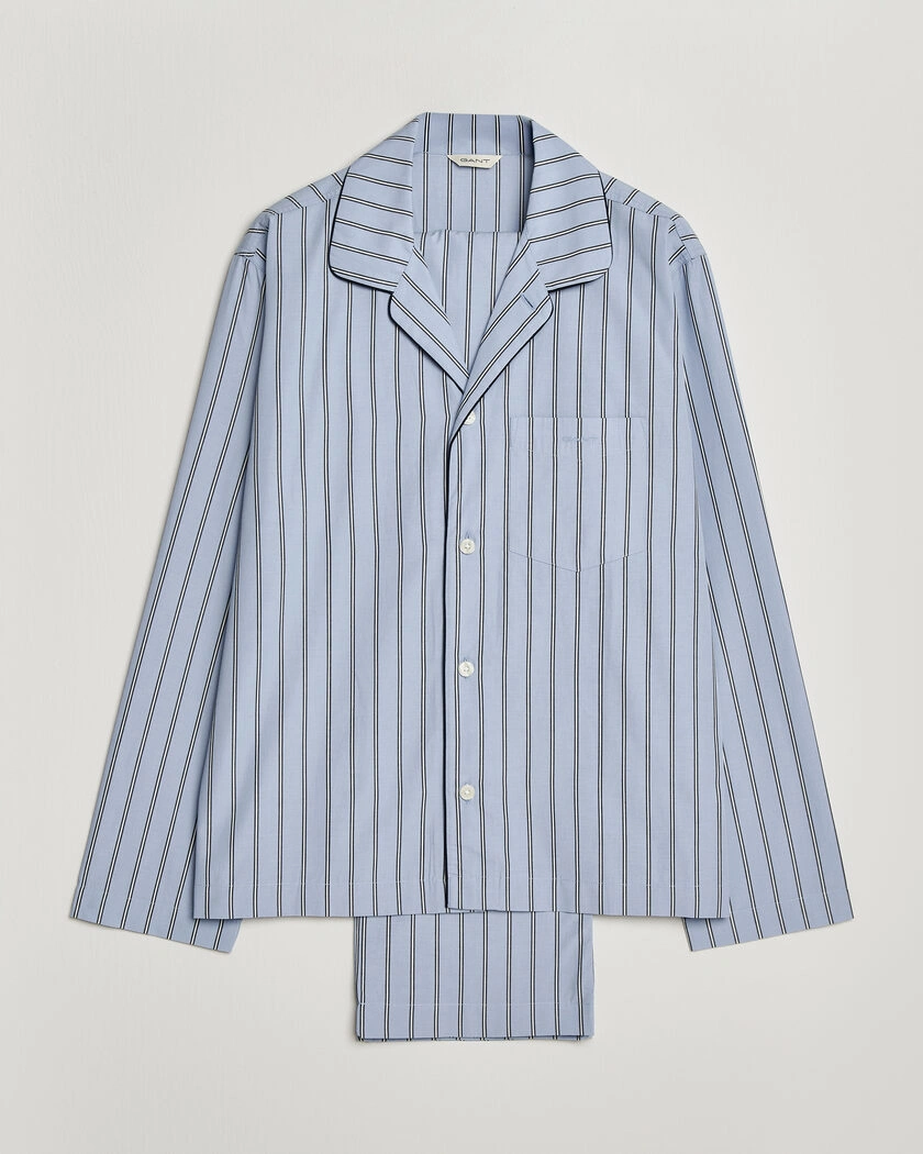 Gant Poplin Striped Pyjama Set Light Blue – Blå