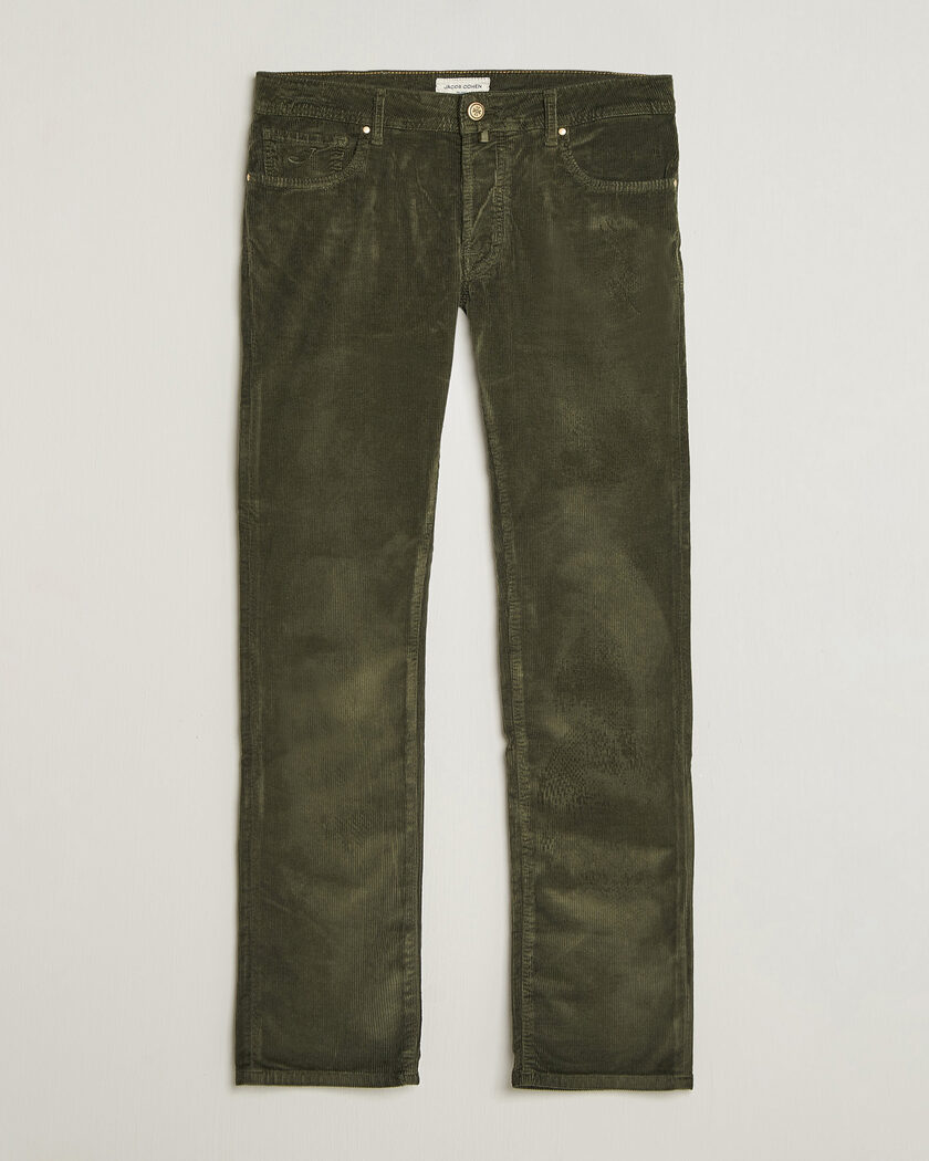 Jacob Cohën Bard 5-Pocket Medium Corduroy Trousers Green – Grön