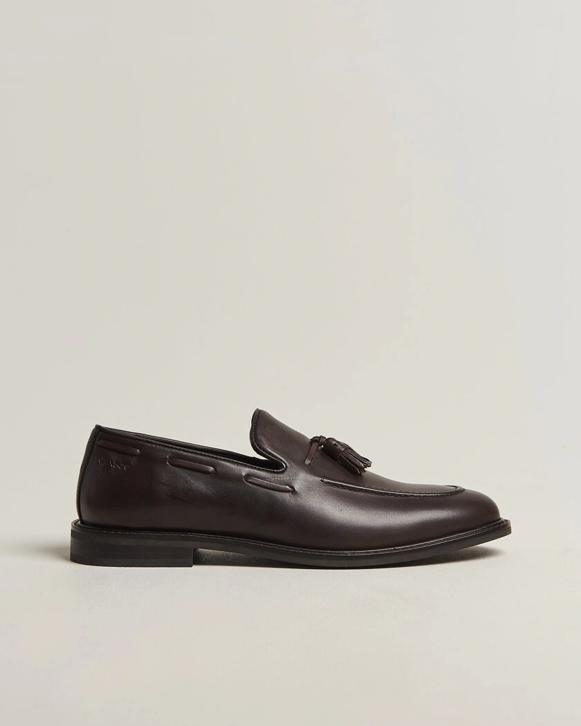 Gant Lozham Leather Tassle Loafer Dark Brown – Brun