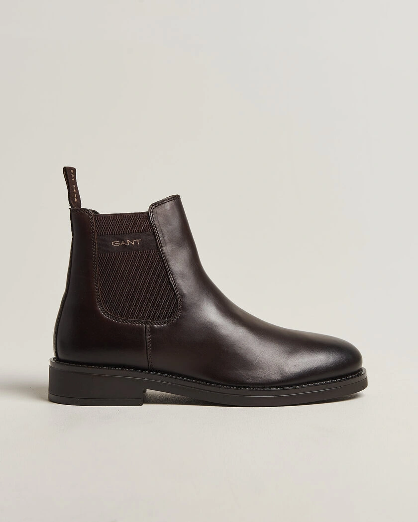 Gant Prepdale Leather Chelsea Boot Dark Brown – Brun