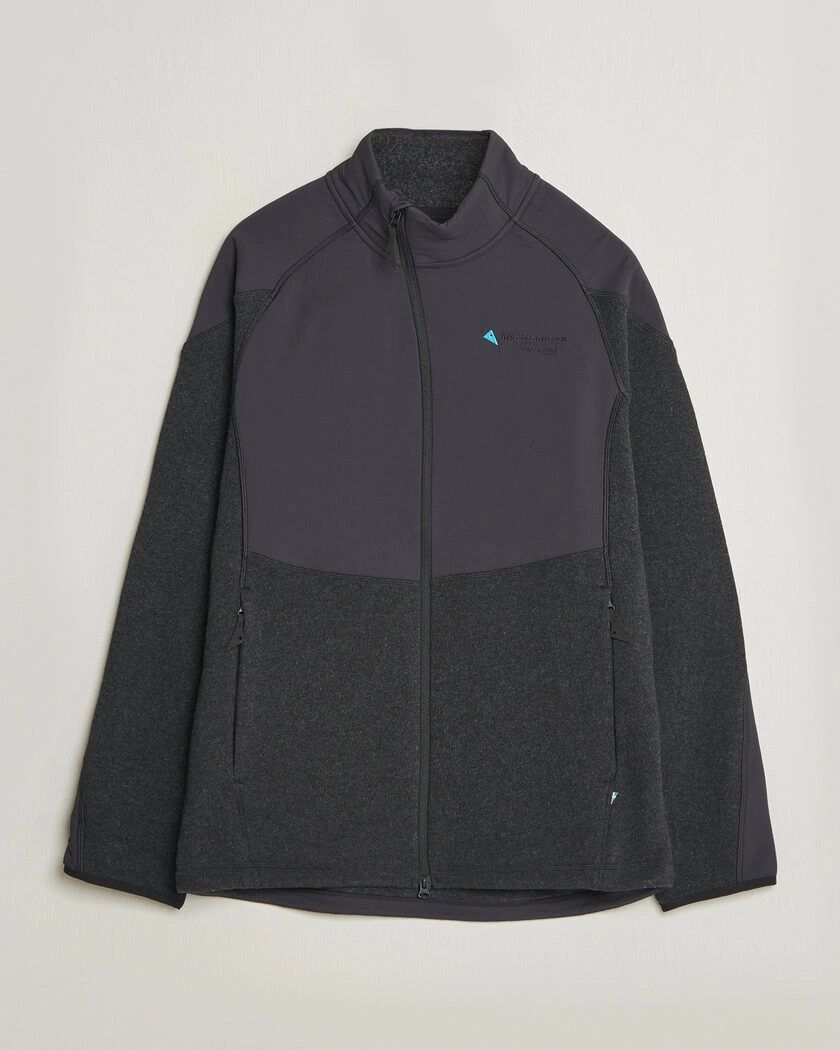 Klättermusen Balderus Wool Fleece Hood Jacket Black – Svart