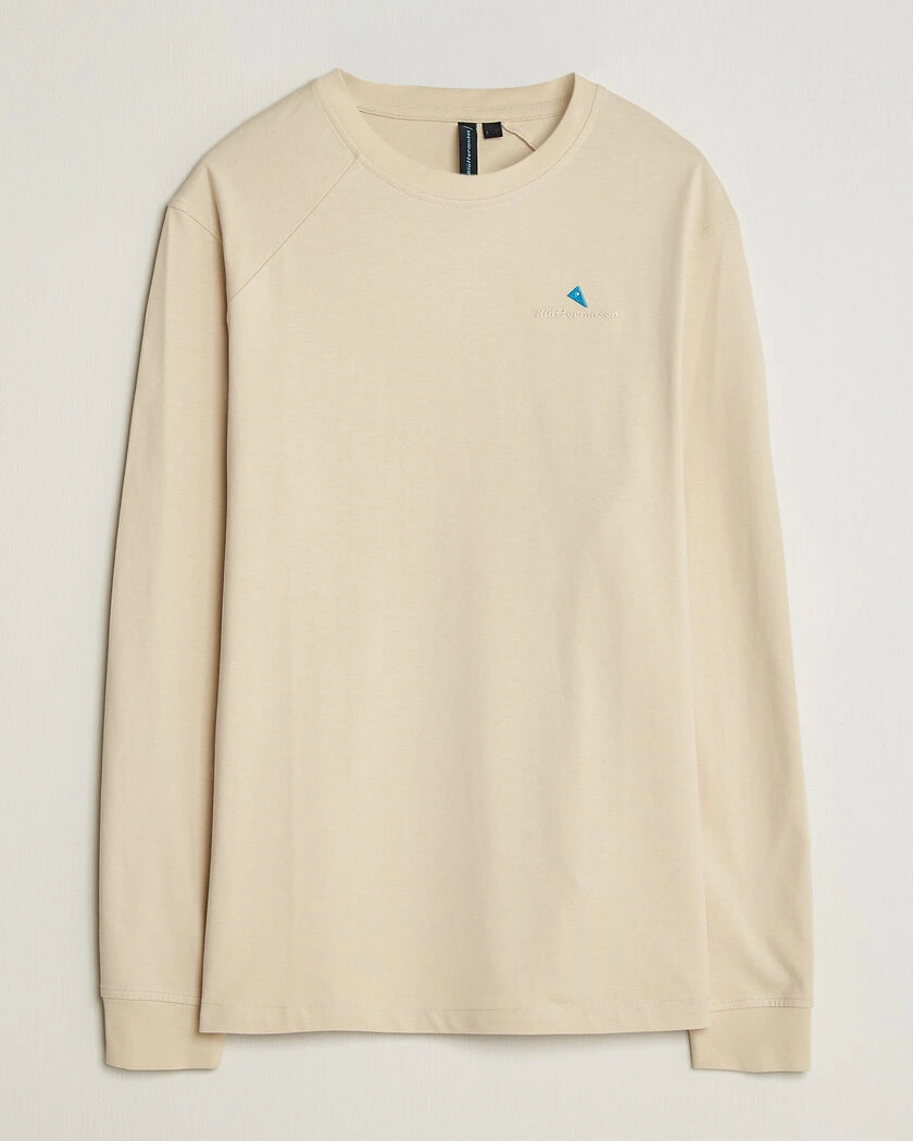 Klättermusen Root Long Sleeve Logo T-Shirt Clay – Vit