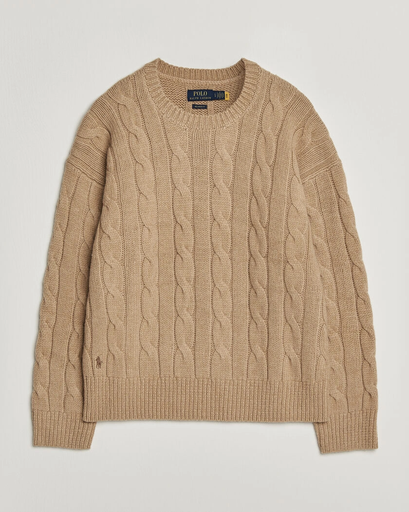 Polo Ralph Lauren Exploded Cabel Sweater Camel Melange – Beige