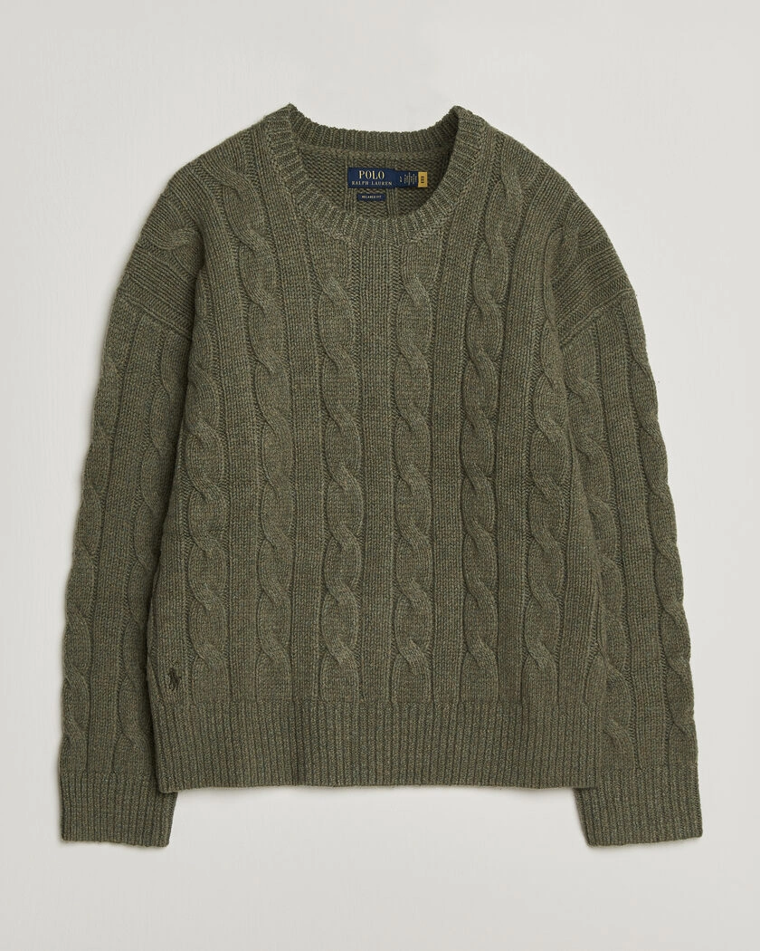 Polo Ralph Lauren Exploded Cabel Sweater Treron Olive – Grön