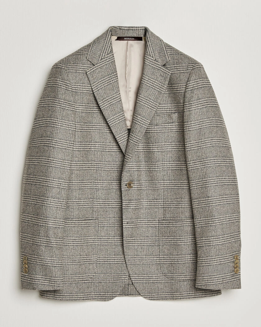 Morris Soft Glencheck Blazer Brown – Brun