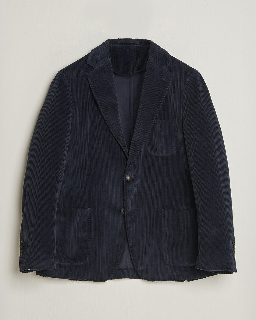 Morris Washed Cord Blazer Navy – Blå