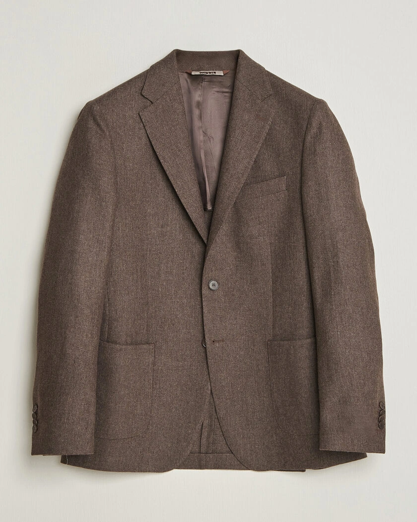 Morris Flannel Suit Blazer Brown – Brun