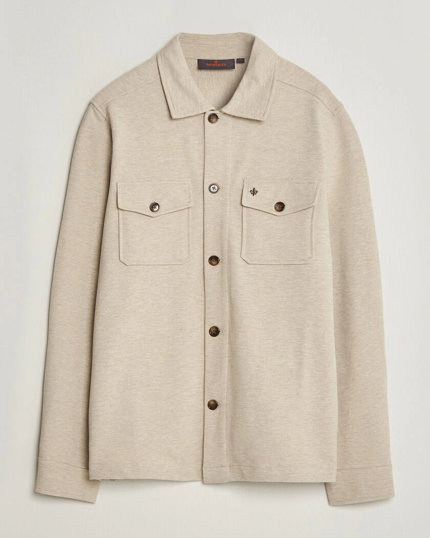 Morris Andrew Jersey Overshirt Khaki – Beige