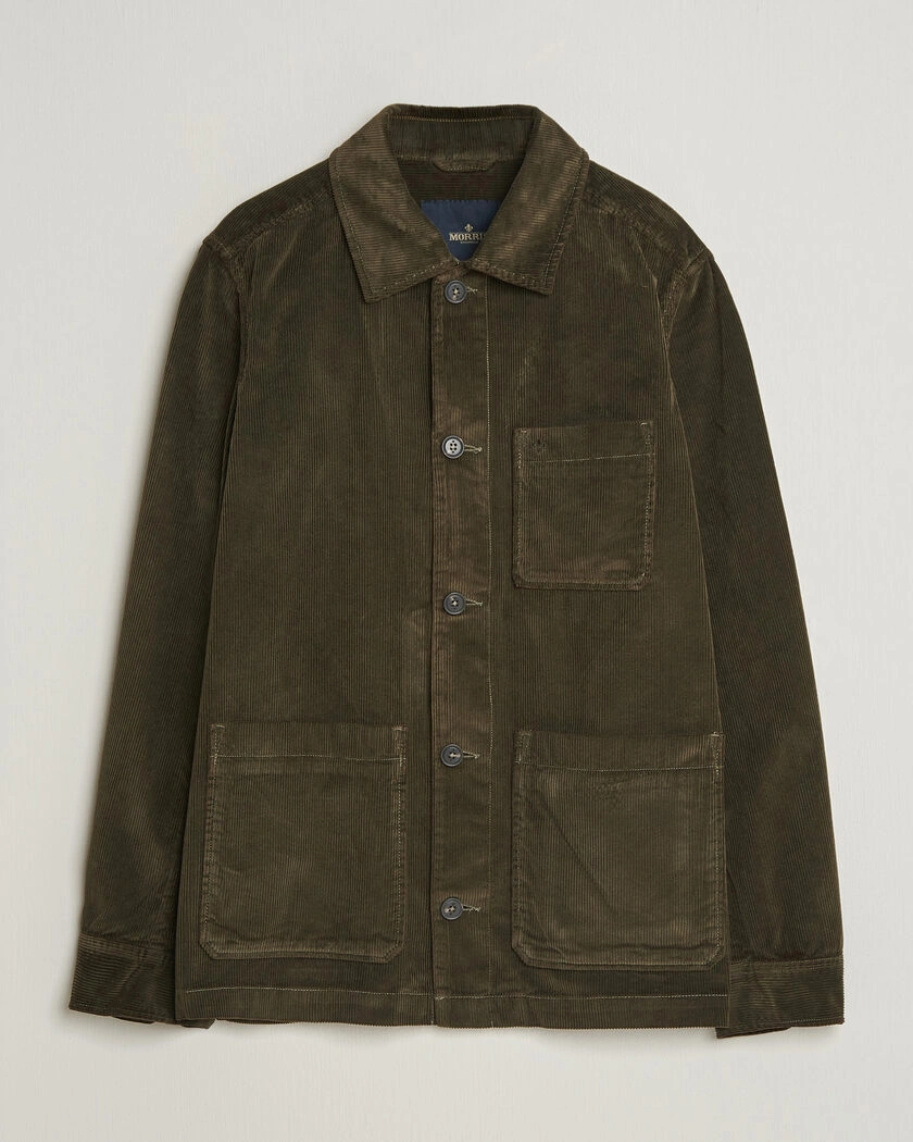 Morris Fenix Cord Shirt Jacket Olive – Grön