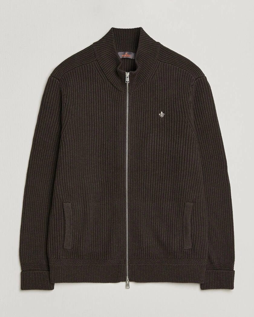 Morris Duncan Zip Cardigan Brown – Brun