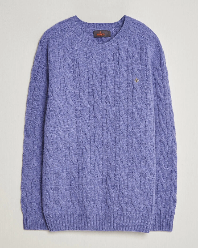 Morris Archard Cable Sweater Purple – Lila
