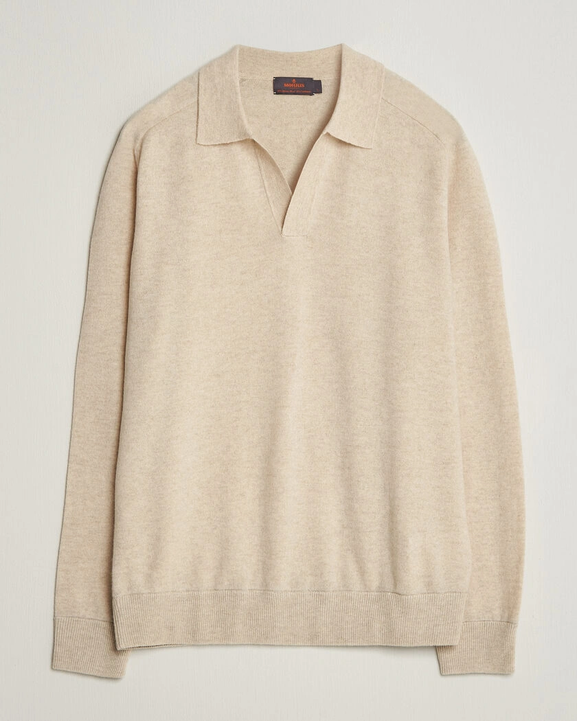 Morris Wilfred Cashmere Resort Polo Off White – Vit