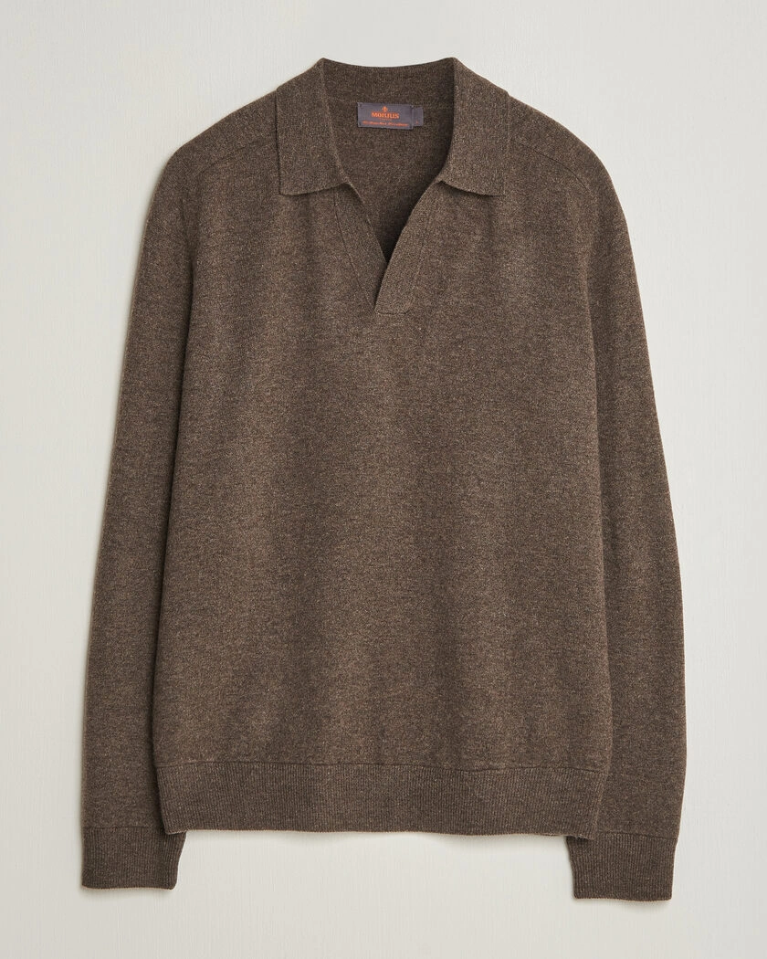 Morris Wilfred Cashmere Resort Polo Brown – Brun