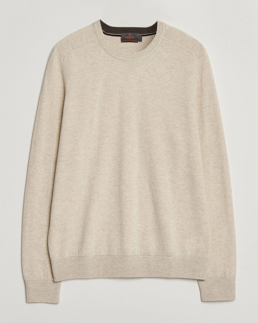 Morris Wilfred Cashmere O-Neck Off White – Vit