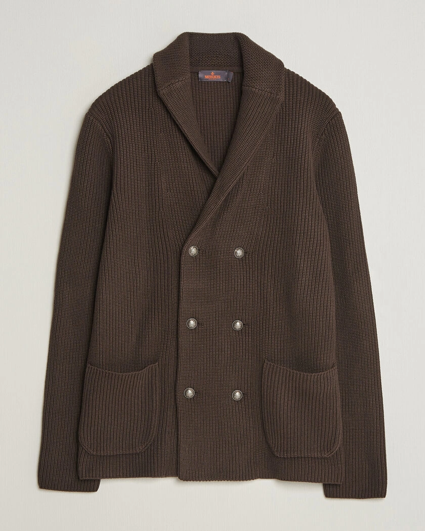 Morris Brayden DB Shawl Cardigan Brown – Brun